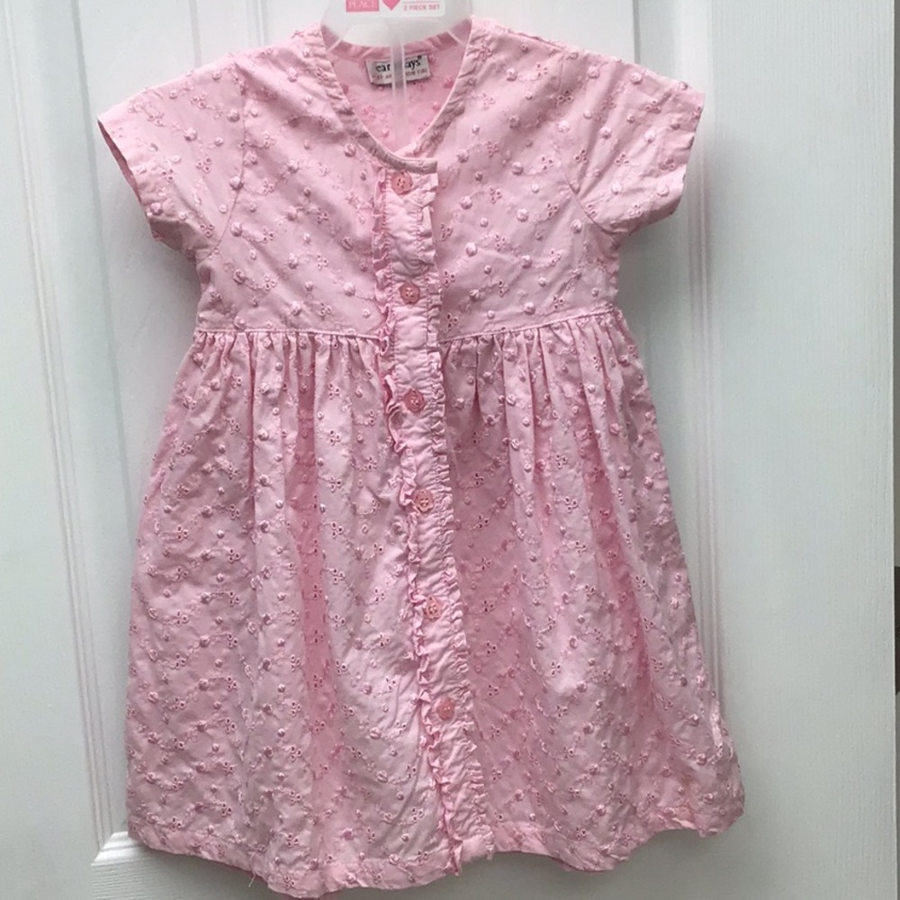 Pink eyelet dress